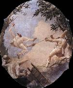 TIEPOLO, Giovanni Domenico The Swing of Pulcinella oil on canvas